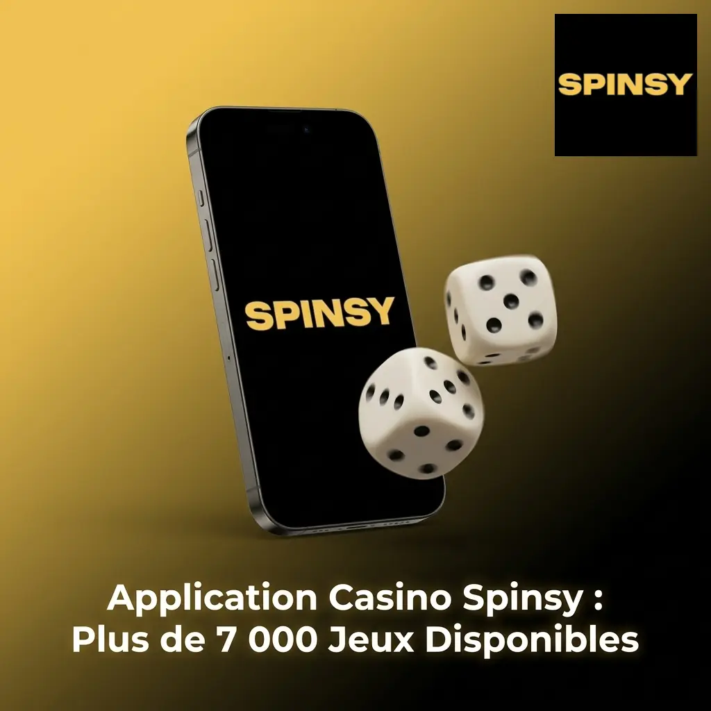 Application mobile Casino Spinsy avec plus de 7 000 jeux disponibles
