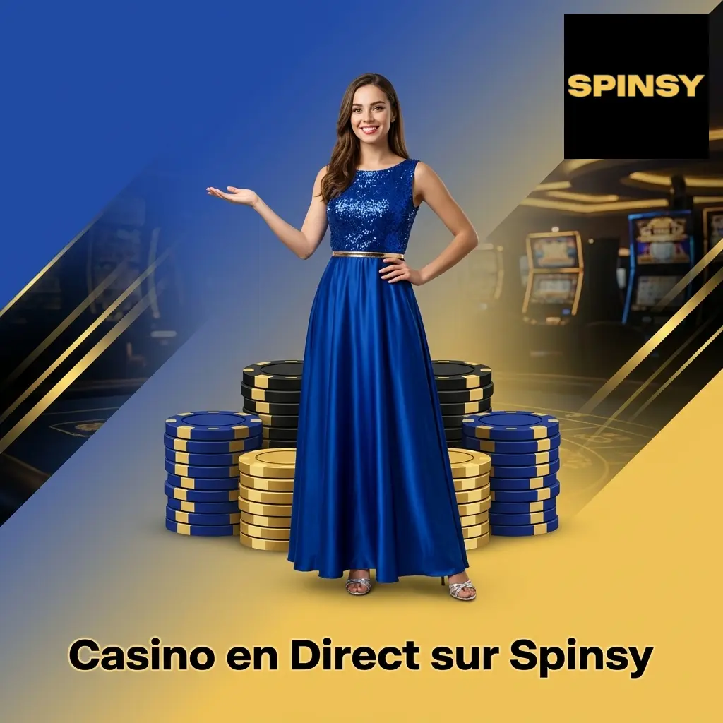 Tables de casino en direct sur Spinsy avec croupiers en temps réel