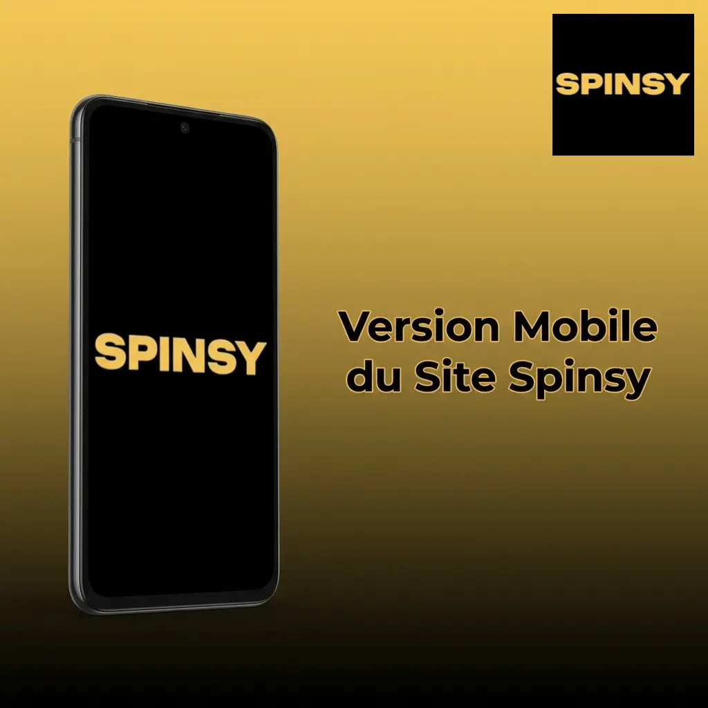 Version mobile du site Spinsy sur smartphone et tablette